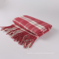 Cashmere Feeling Factory Price Woven Scottish Wholesale Wool Blankets For Home Textile